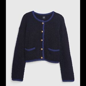 GAP Navy Cardigan with Royal Blue Edging